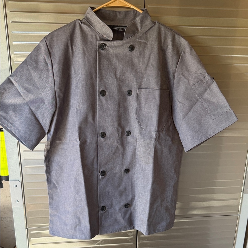 Chef Jacket Short Sleeve in Gray - Chefwear.
